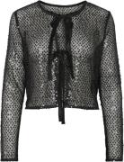 Pieces Pcrissi LS Reversible Sequins Cardi Kvinde Sort Toppe Regular F...