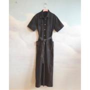 HUNKØN Mette Denim Jumpsuit Kvinde Black Buksedragter Str L Denim - ho...