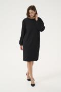 Kaffe Kalone Knit Dress Kvinde Black Deep Langærmede Bluser Str L - ho...