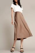 MUNTHE Babe Skirt Kvinde Camel Maxi Nederdele Str 40 - Viskose hos Mag...