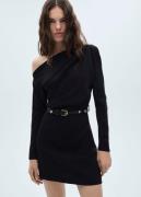 MANGO Dress. - Cris2 Kvinde Black Korte Kjoler Str L - hos Magasin