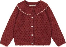 Konges Sløjd Holiday Knit Cardigan Str 18M - Red Dahlia Cardigans Bomu...