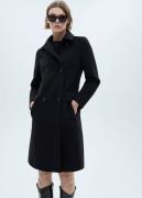 MANGO Coat. - Shadow Kvinde Black Overgangsjakker Str L - hos Magasin