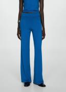 MANGO Knitted Wideleg Trousers Kvinde 53 Bukser Med Brede Ben Str L - ...