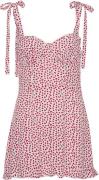 ROTATE Birger Christensen Printed Mini Ruffle Dress Kvinde Happy Heart...