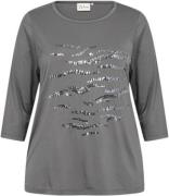 Wasabiconcept Wasibille 10 Kvinde 9700 Iron Grey Kortærmede T-shirts S...