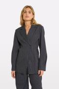 Envii Enaugustine Blazer 7187 Kvinde Dark Grey Stripe Blazere Str 40 -...