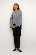 Karen by Simonsen Larakb O'neck Kvinde Medium Grey Melange Sweaters St...