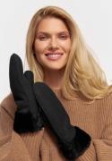 MJM MJM Glove Mitten Arlene W Sheepskin Black S/M - Vanter Uld hos Mag...