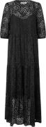 Lollys Laundry Gamboll Maxi Dress SS Kvinde Black Maxi Kjoler Str L - ...