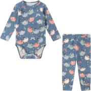 Konges Sløjd Basic Body/pants SET Gots Str 9M - Snow Bow Ballerina Lan...