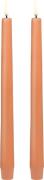 Uyuni LED Taper Candle, Apricot, Smooth, 2pack, 2,3x25 cm Apricot - Le...