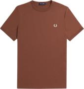 Fred Perry M3519 Mand Whisky Brown Kortærmede T-shirts Str L - Bomuld ...