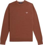 Fred Perry K9601 Mand Whisky Brown Sweaters Str L - Uld hos Magasin