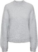 Pieces Pcraga LS Oneck Lurex Knit Kvinde Sølv Langærmede Bluser Str L ...