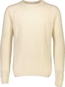 Lindbergh Lambswool Raglan Cable Oneck Mand Hvid Sweaters Str L - hos ...