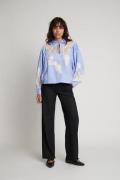 MUNTHE Shellcu Blouse Kvinde Blue Toppe Str 40 - hos Magasin