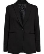 MANGO Fitted Suit Jacket Kvinde Black Blazere Plus Size Str 38 - hos M...