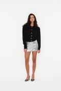 ROTATE Birger Christensen Firm Knit Cardigan Kvinde Black Langærmede B...