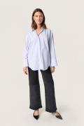 Soaked in Luxury Sloriana Shirt LS Kvinde White And Blue Stripes Skjor...