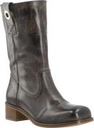 Cashott Casvilma Pull On Mid Cut Boot Waxy Leather Kvinde Coffee Cowbo...