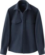 ETON Heavy Twill Overshirt, Navy Blue, Mand Blå Overshirts Str L - hos...