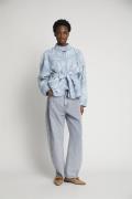 MUNTHE Sahnely Cotton Jacket Kvinde Light Blue Overgangsjakker Str 40 ...