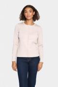 Saint Tropez Jemmasz Cardigan Kvinde Gray Morn Melange Cardigans Regul...