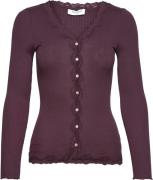 Rosemunde Silk Cardigan w/ Lace Kvinde Winetasting Cardigans Str S - h...