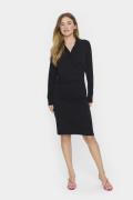 Saint Tropez Viggasz Wrap Dress Kvinde Black Midi Kjoler Str L - hos M...