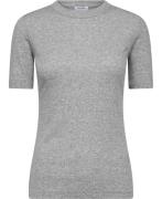 Filippa K Soft Rib Tee Kvinde Light Grey Langærmede Bluser Str L - Bom...