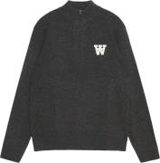 Wood Wood Wwblu AA CS Halfzip Mand Charcoal Sweaters Str L - hos Magas...