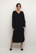 Kaffe Karegina Knit Dress Kvinde Black Metallic Maxi Kjoler Str XL - h...