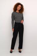 Kaffe Kamerle Button Pants 7/8 Kvinde Black Deep Bukser Str 40 - hos M...