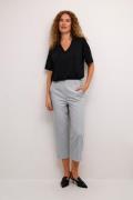 Kaffe Kasakura HW Cropped Pants Kvinde Grey Melange Bukser Med Lige Be...