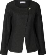 Selected Femme Slfcora Uneck Fitted Denim Blazer Kvinde Black Denim/ri...