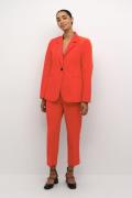 Kaffe Kasakura HW Cropped Pants Kvinde Fiery Red Bukser Med Lige Ben C...