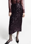 MANGO Sequin Midi Skirt Kvinde 78 Midi Nederdele Str L - hos Magasin