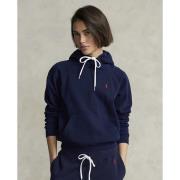 Polo Ralph Lauren Fleece Pullover Hoodie Kvinde Blå Hættetrøjer Str L ...