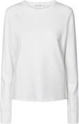 Rabens Saloner Light Stretch Crew Neck top Hila Kvinde White Toppe Str...