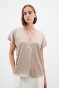 InWear Rinnaiw Top Kvinde Simply Taupe Toppe Loose Fit Str 40 - hos Ma...