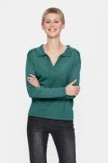 Saint Tropez Milasz Polo Pullover Kvinde Sagebrush Green Melange Sweat...