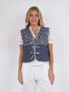 Neo Noir Karine Quilt Combination Vest Kvinde Blue Veste Str 40 - hos ...