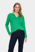 Saint Tropez Milasz Polo Pullover Kvinde Zephyr Green Sweaters Str L -...