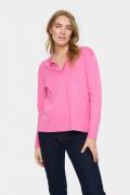 Saint Tropez Milasz Polo Pullover Kvinde Pink Cosmos Melange Sweaters ...