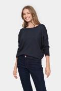 Saint Tropez A2561, Milasz Rneck Pullover Kvinde Night Sky Sweaters Ca...