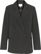 Gestuz Joellegz Pinstripe Blazer 2. 0 Noos Kvinde Black Pinstripe Blaz...