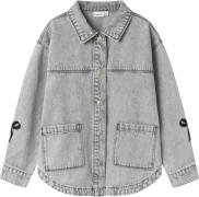 Name It Nkfgloria DNM EMB Jacket 7511za T Str 122 - Light Grey Denim O...