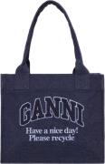 Ganni Large Easy Shopper Denim ONE SIZE - Skuldertasker hos Magasin