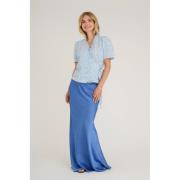 A-VIEW Peony Wrap Blouse Kvinde Blue/white Langærmede Bluser Str 40 - ...